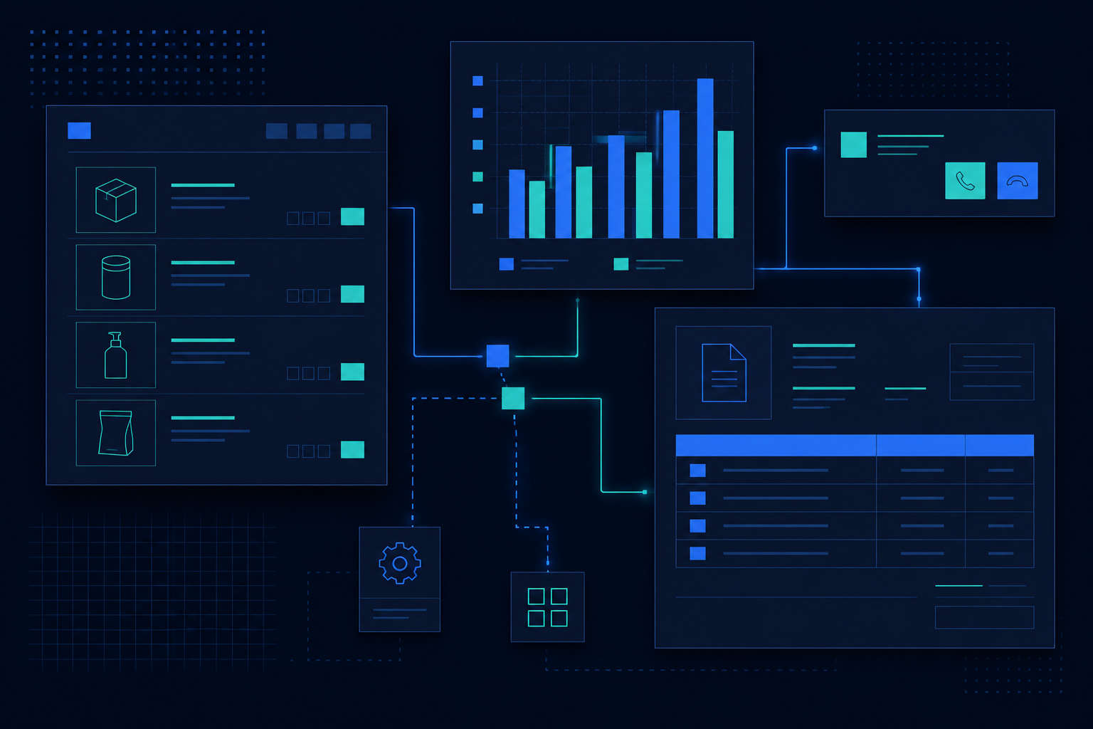 Kronixon PI — свързани модули: продукти, цени, комуникации, оферти