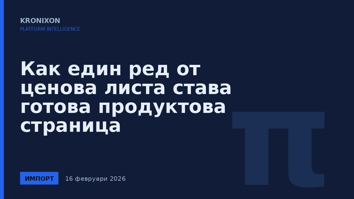 Как един ред от ценова листа става готова продуктова страница